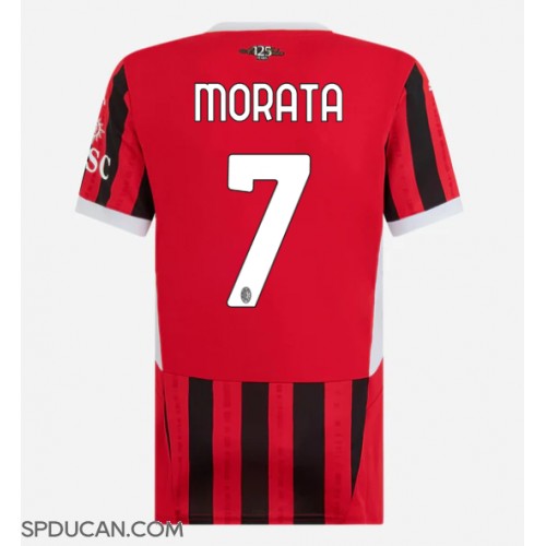 Zenski Nogometni Dres AC Milan Alvaro Morata #7 Domaci 2024-25 Kratak Rukav